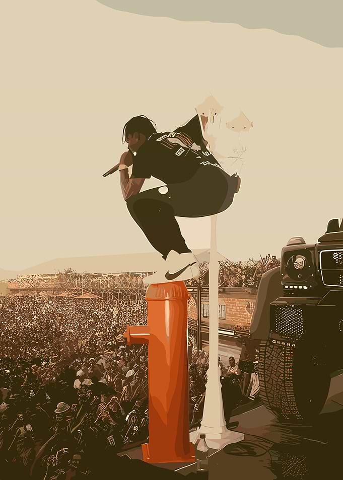 Travis Scott Concert Illustration