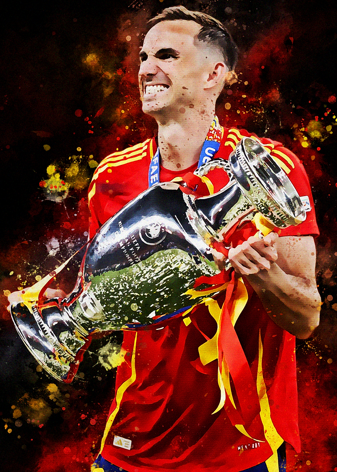 Ruiz Player with Trophy Illustration