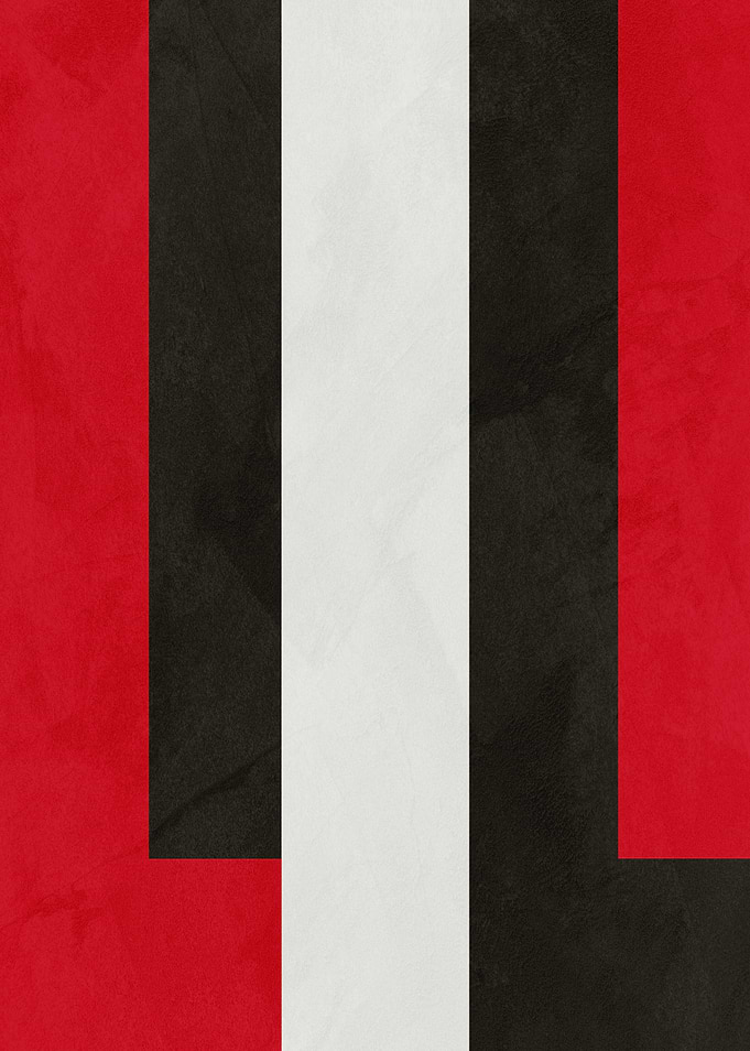 Abstract Red, Black, and White Stripes