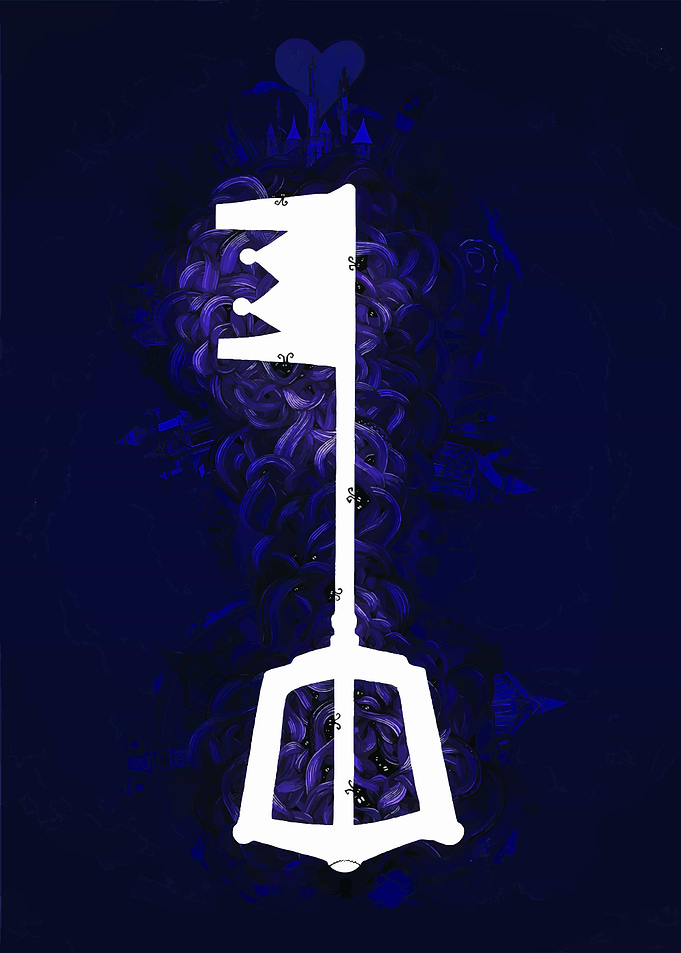 Kingdom Hearts Keyblade Floral
