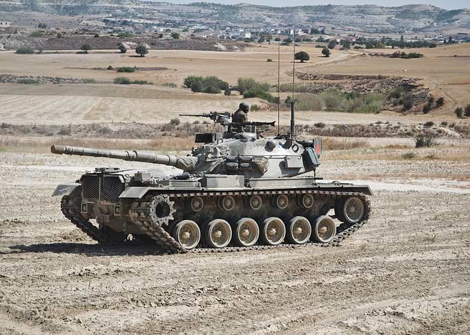 Military Tank in Field