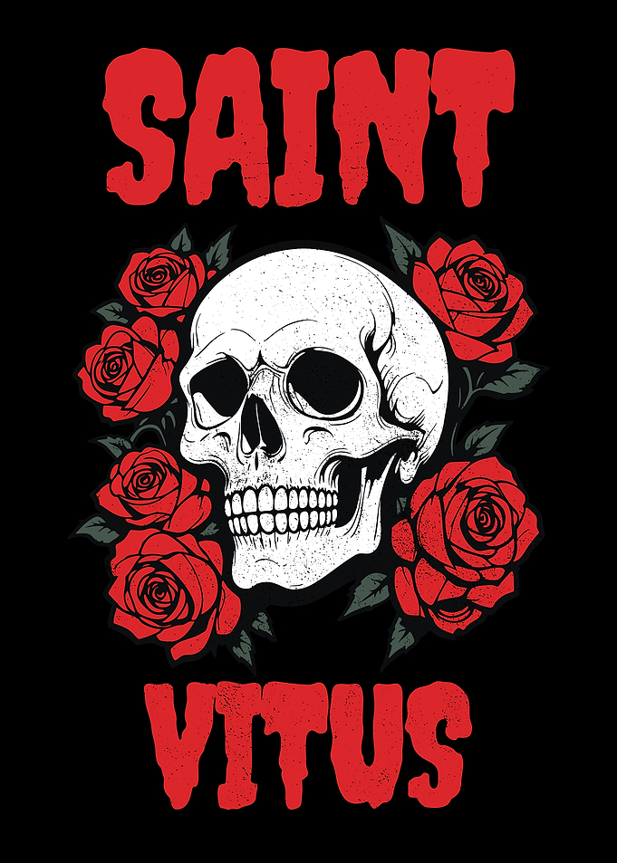 Saint Vitus Skull and Roses Poster