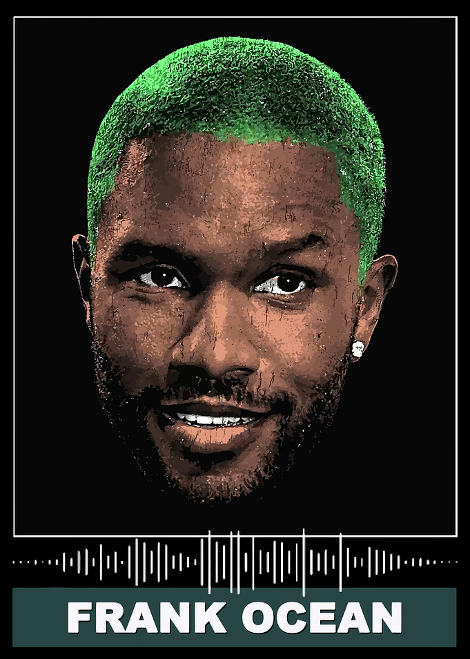 Frank Ocean Portrait with Green Hair