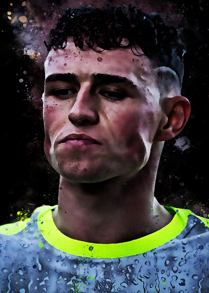 Foden Portrait with Abstract Background