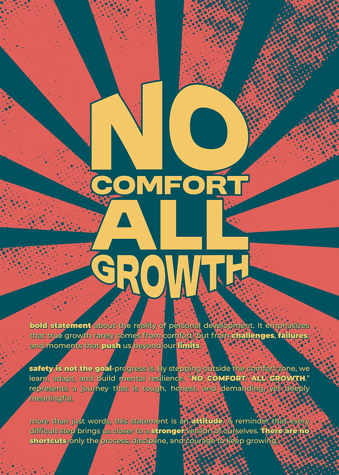No Comfort All Growth Poster