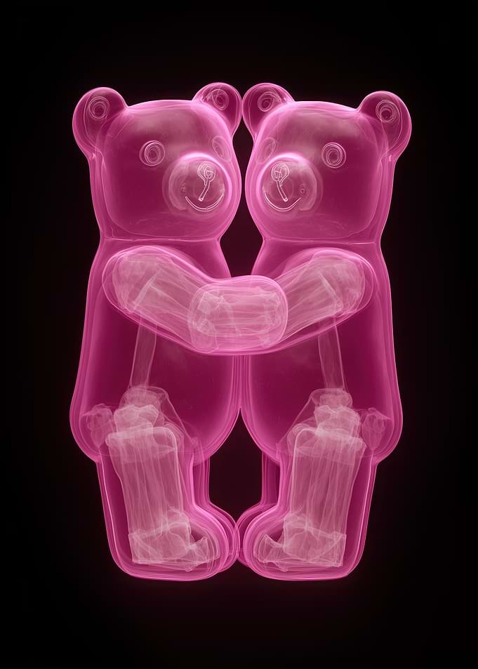 X-Ray Gummy Bears Hugging