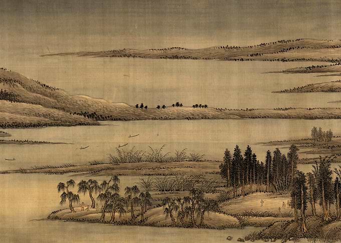 Chinese Lake Landscape Painting Wang Hui