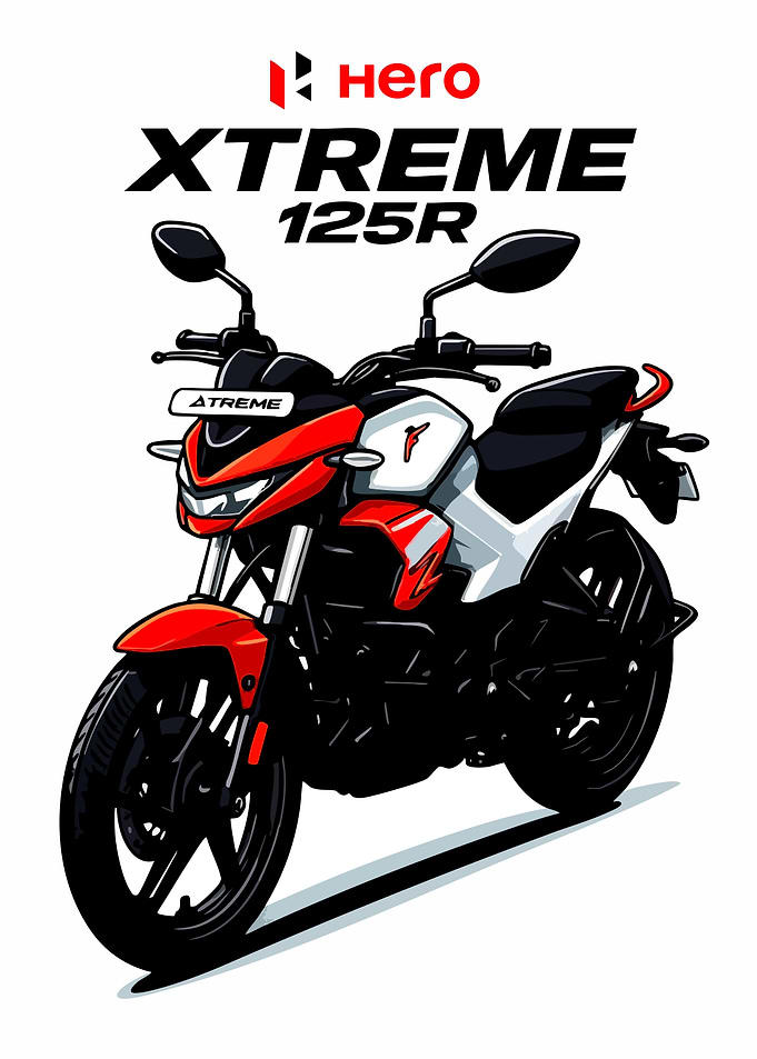 Hero Xtreme 125R Motorcycle Illustration