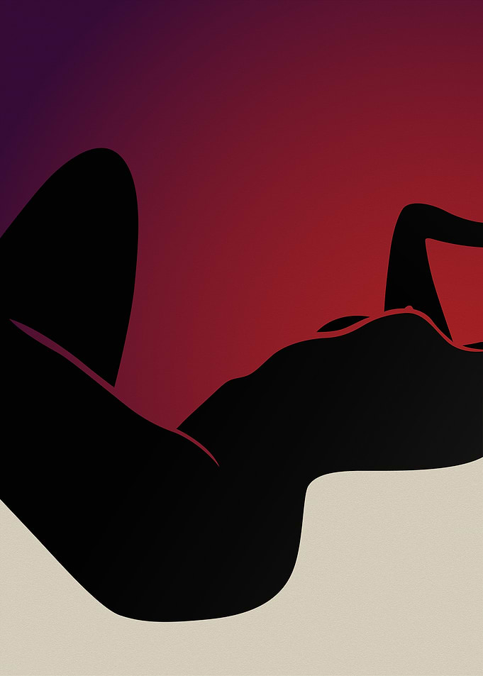 lay down silhouette