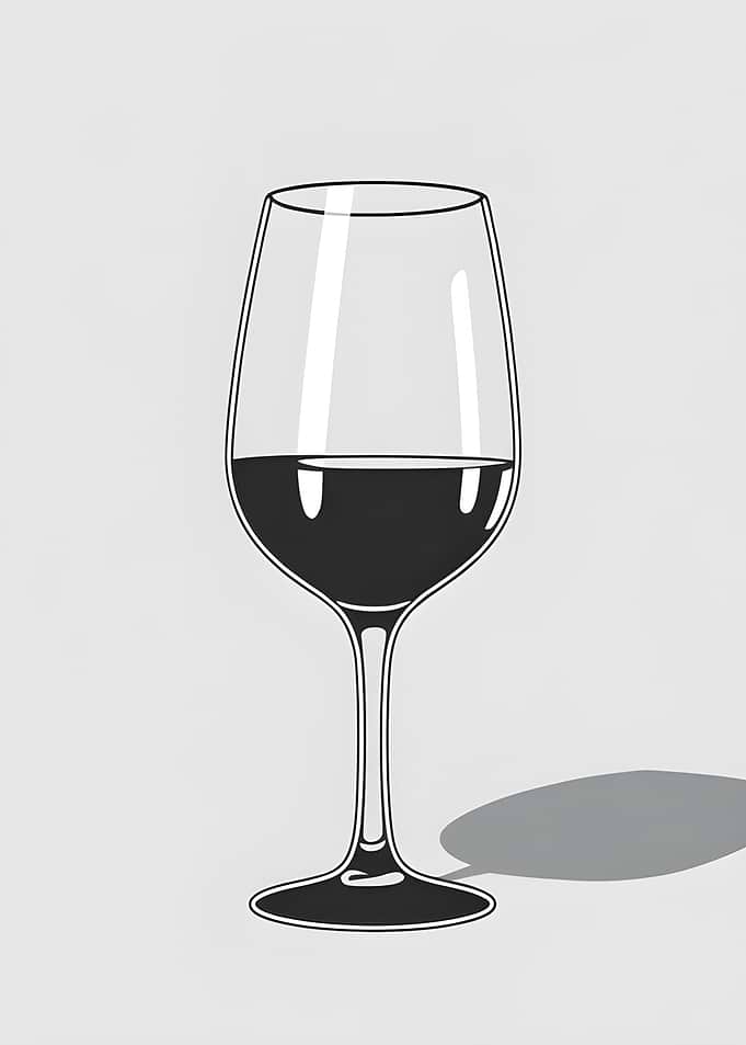 Elegant Wine Glass Illustration