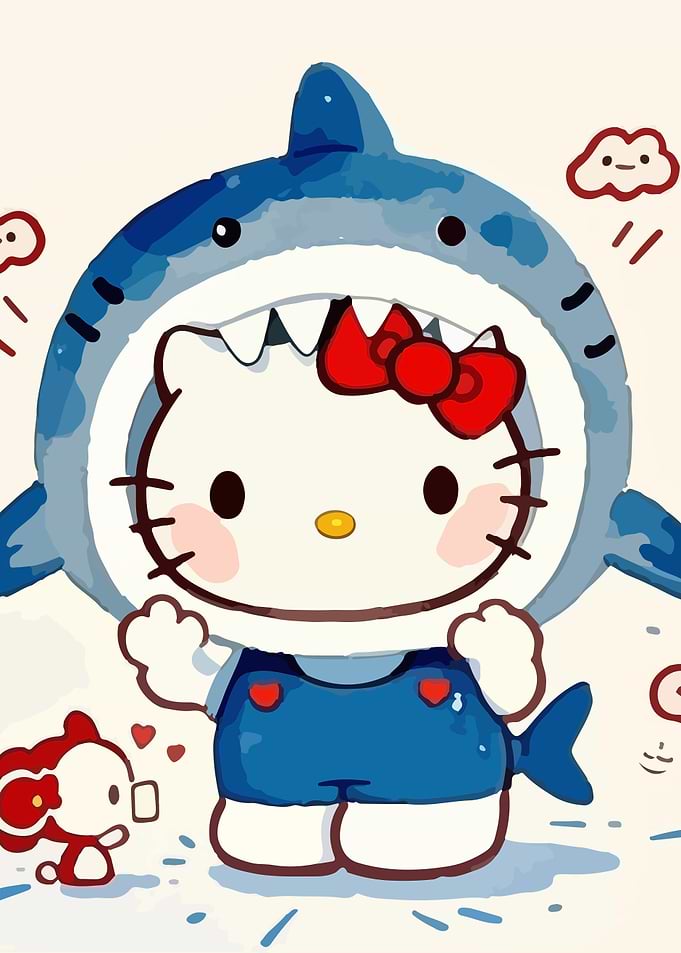 Hello Kitty Shark Costume Cute