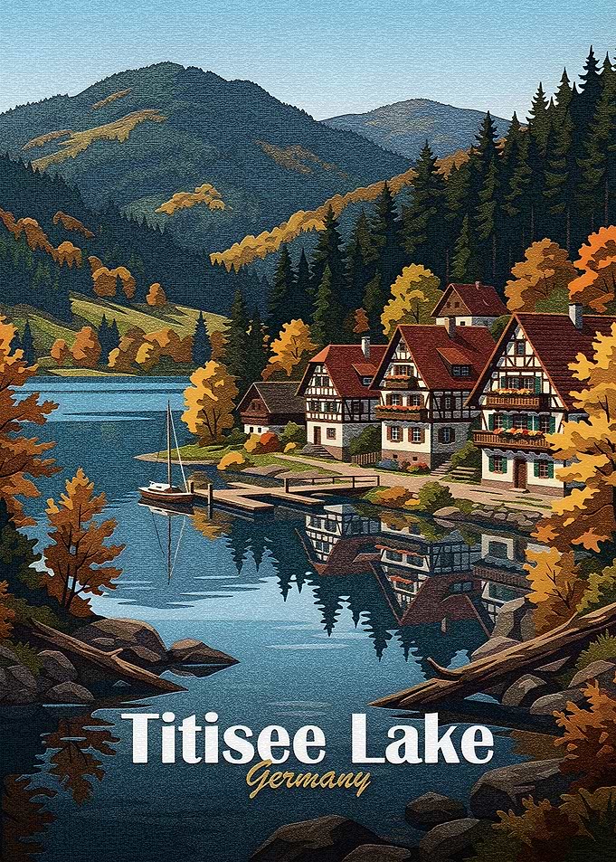 Titisee Lake Germany Autumn Landscape