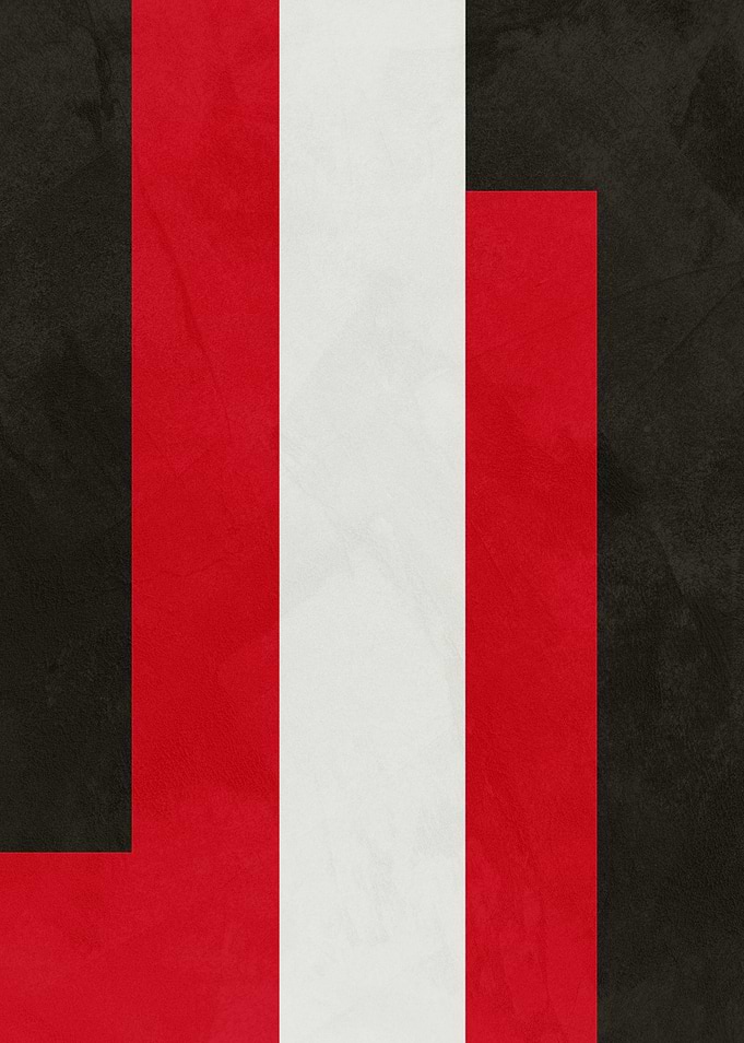 Abstract Red, White, and Black Design