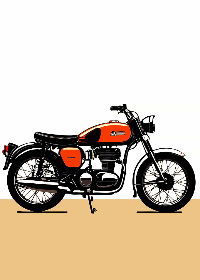 Vintage Motorcycle Illustration