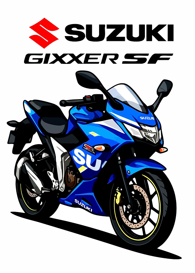 Suzuki Gixxer SF Motorcycle Illustration