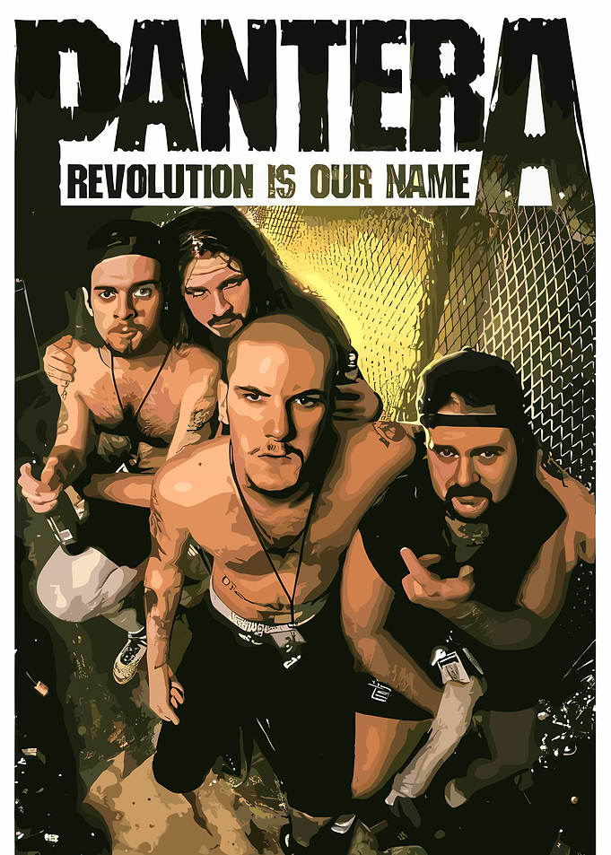 Pantera Band Poster Art