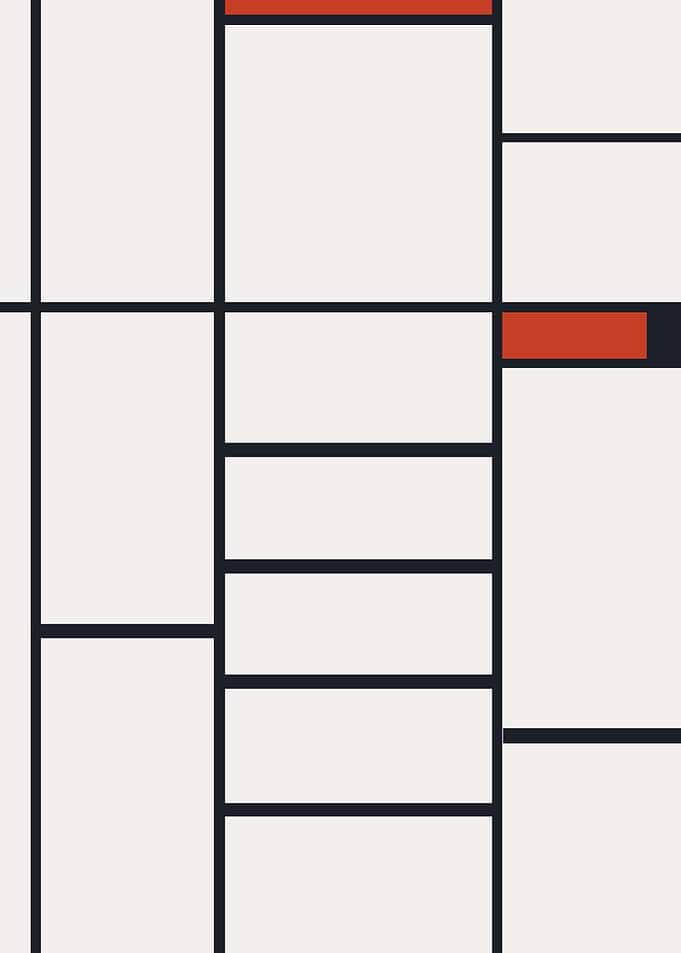 Abstract Mondrian-style Composition