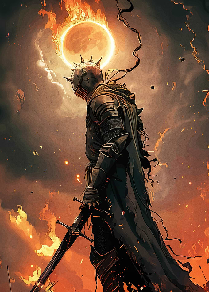 Dark Knight Under Burning Sun