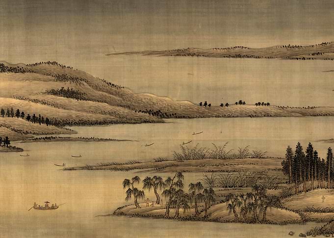 Chinese Lake Landscape Painting Wang Hui