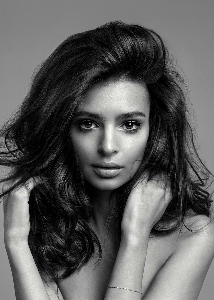 Emily Ratajkowski Black and White Portrait