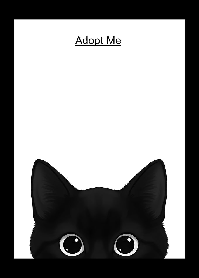 Adopt Me Black Cat Illustration