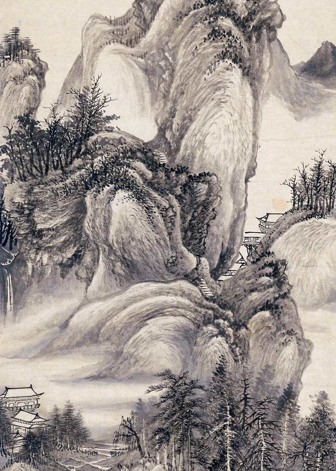 Chinese Mountains Landscape Painting Wang Hui