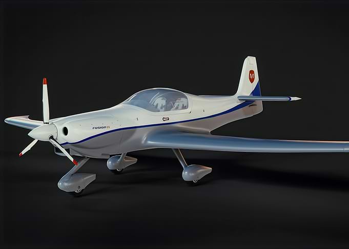 White and Silver Airplane on Black Background
