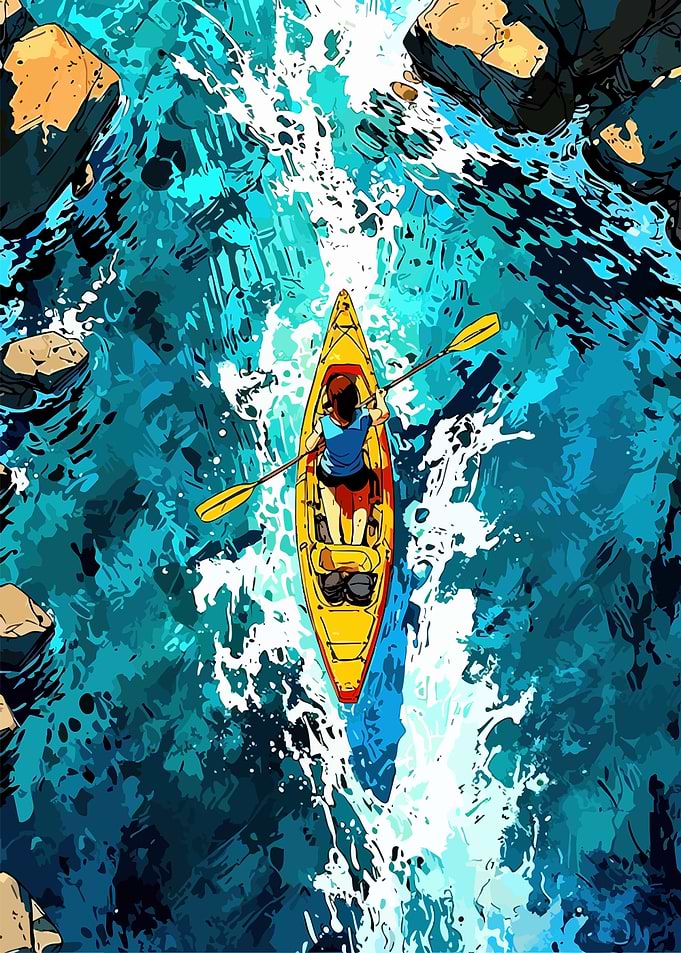 Kayaking Adventure on a Rushing River