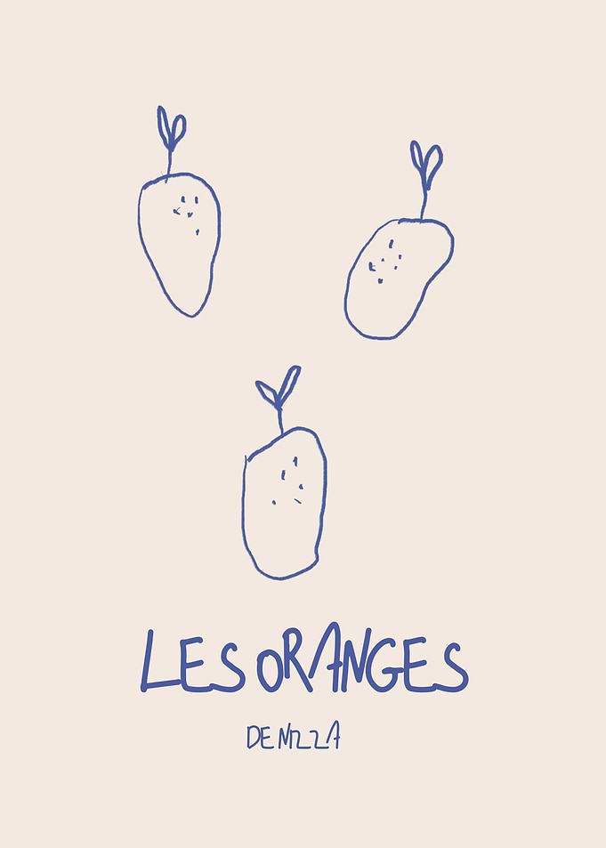 Les Oranges - Minimalist Fruit Art