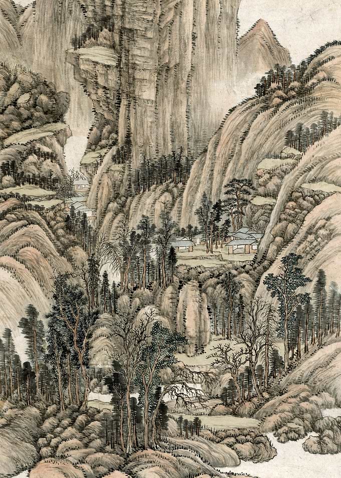 Chinese Mountains Landscape Painting Wang Hui
