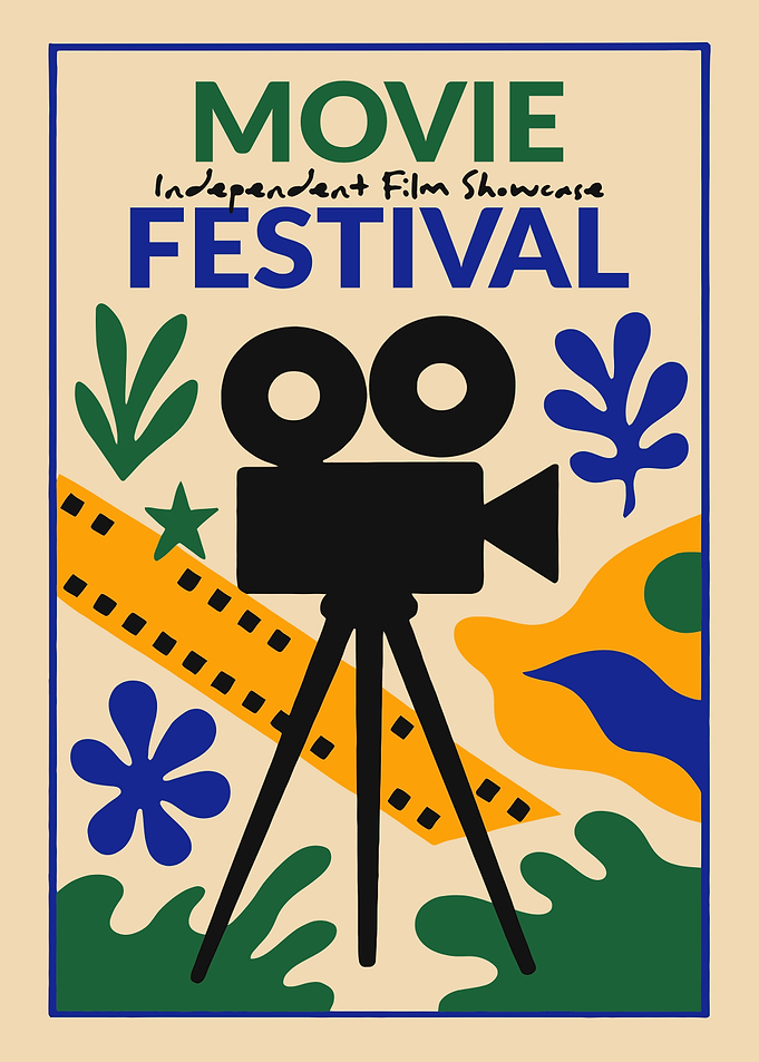 Movie Festival Poster with Camera