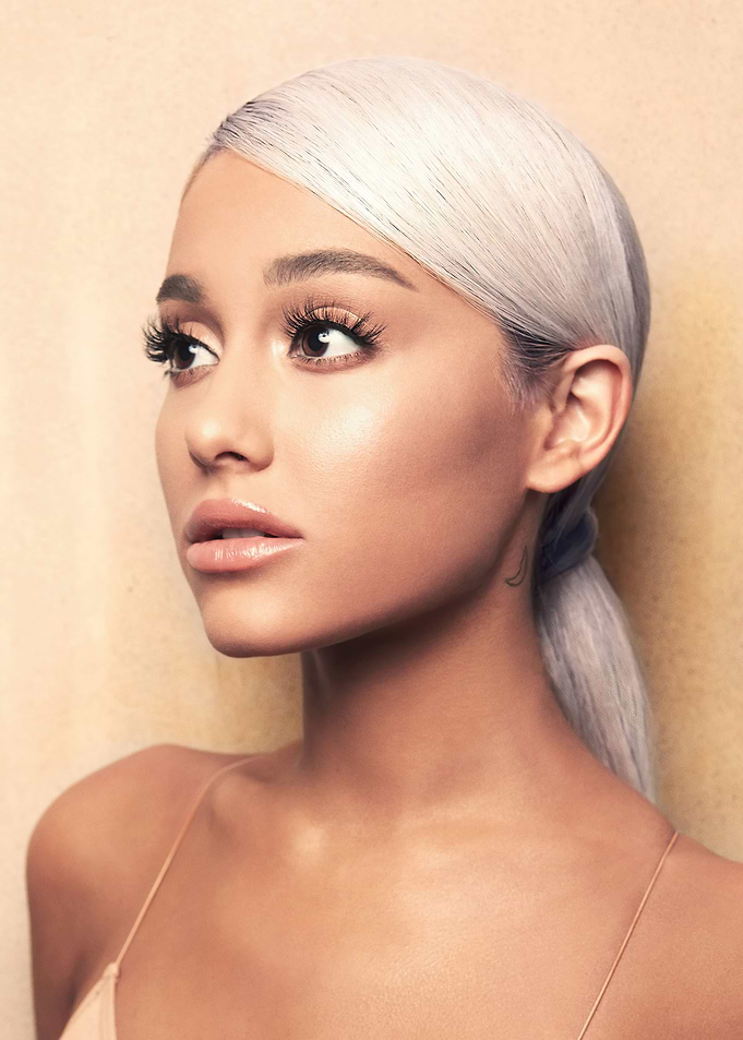 Ariana Grande Portrait with Silver Hair
