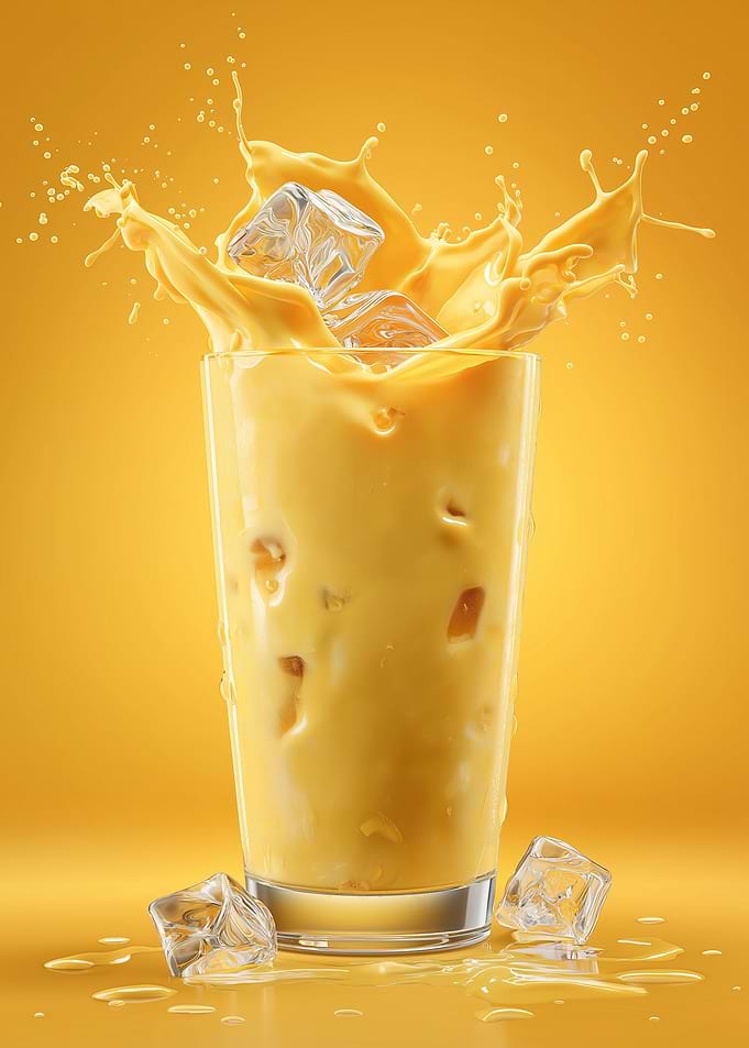 Iced Mango Drink Splash