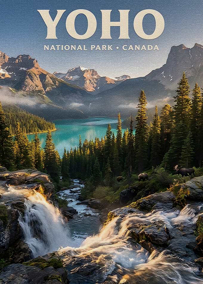 Yoho National Park Canada Landscape Poster