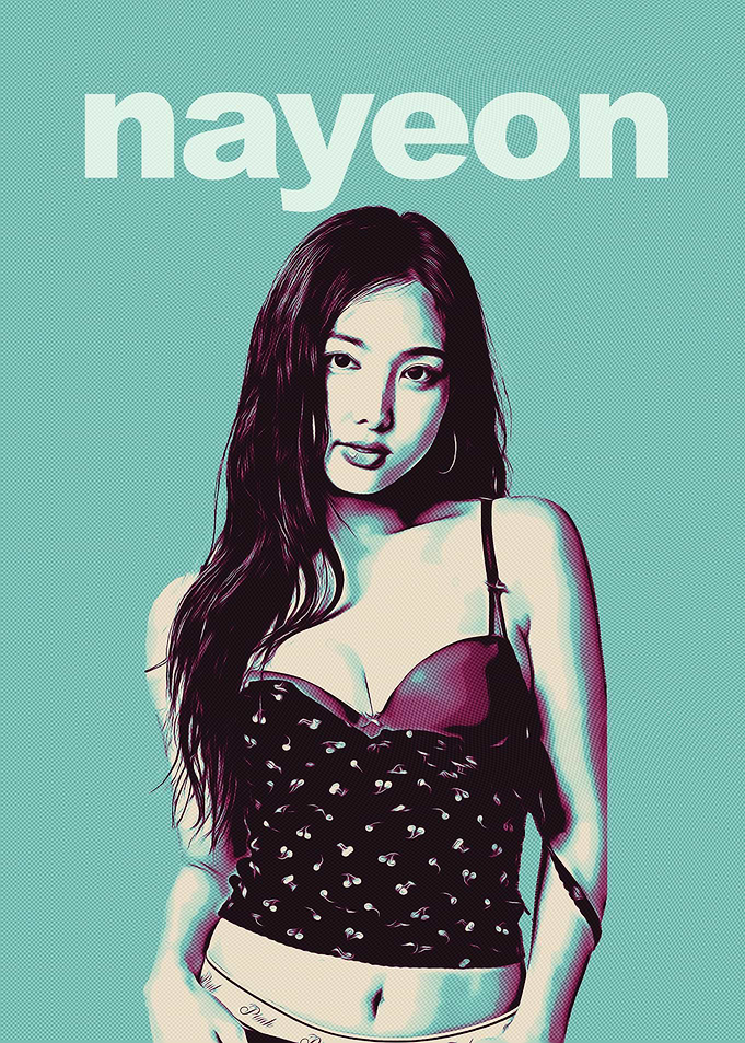 Nayeon Portrait Pop Art Style