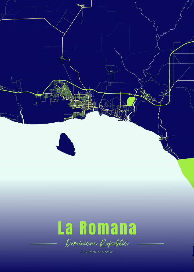 La Romana, Dominican Republic Map