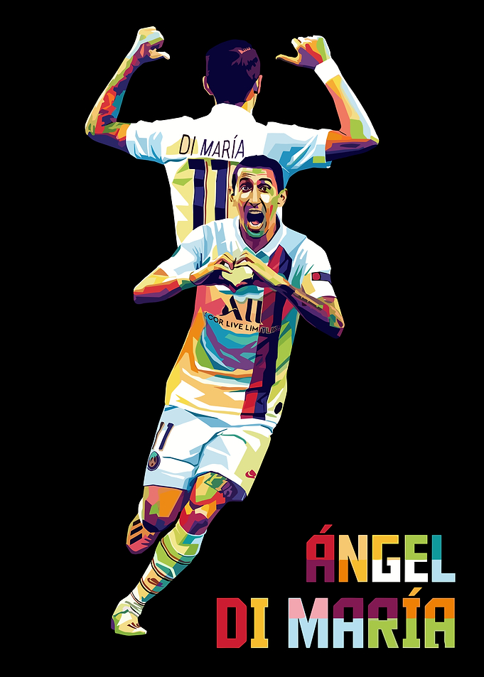 Ángel Di María Pop Art Portrait