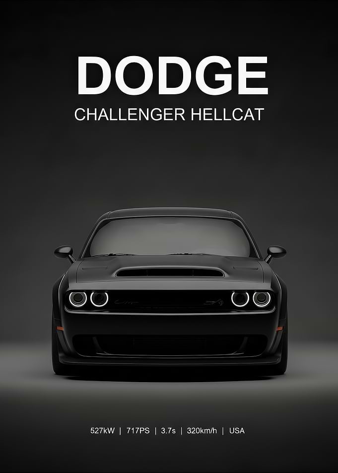Dodge Challenger Hellcat Front View