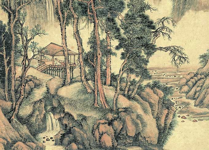 Chinese Trees Landscape Painting Wang Hui