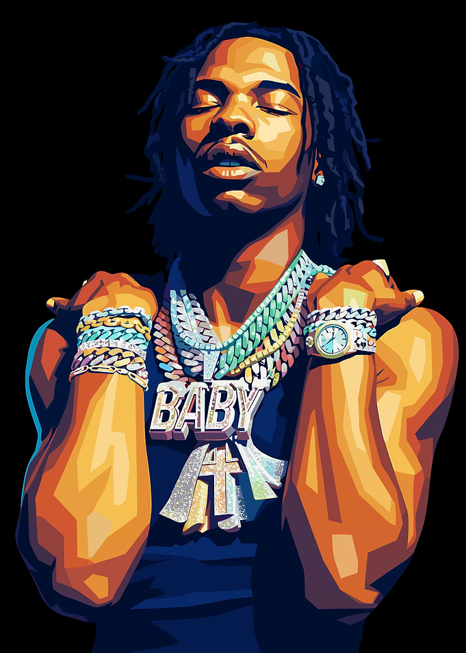 Lil Baby Portrait Digital Art