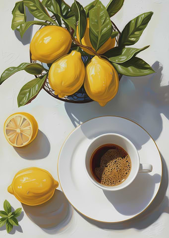 Lemons and Coffee Still Life