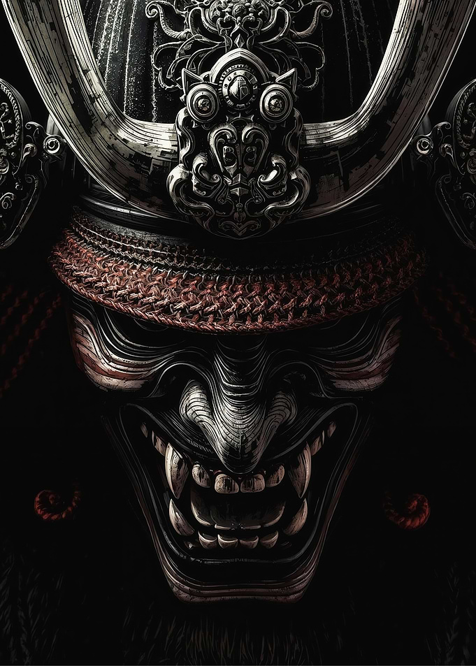 Samurai Mask Close-Up