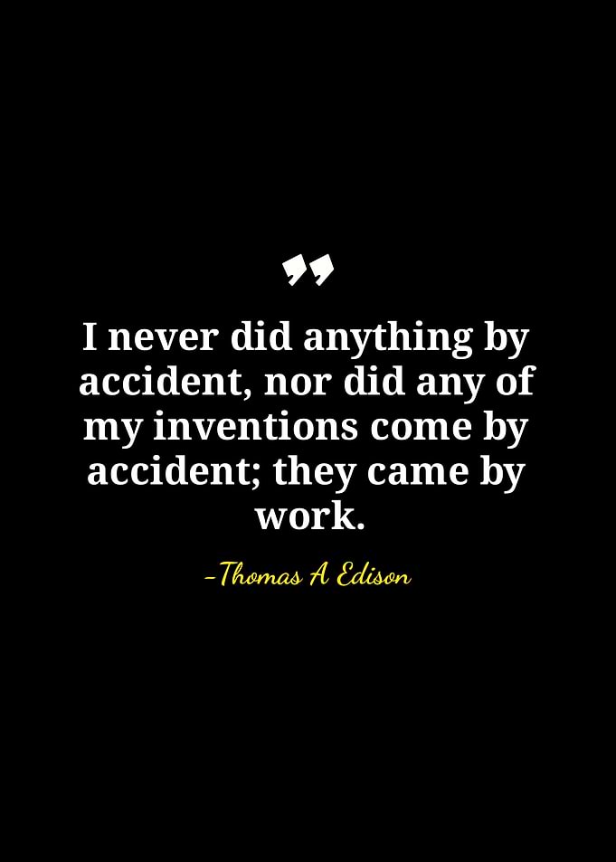 Thomas Edison Quote: Success Through Work