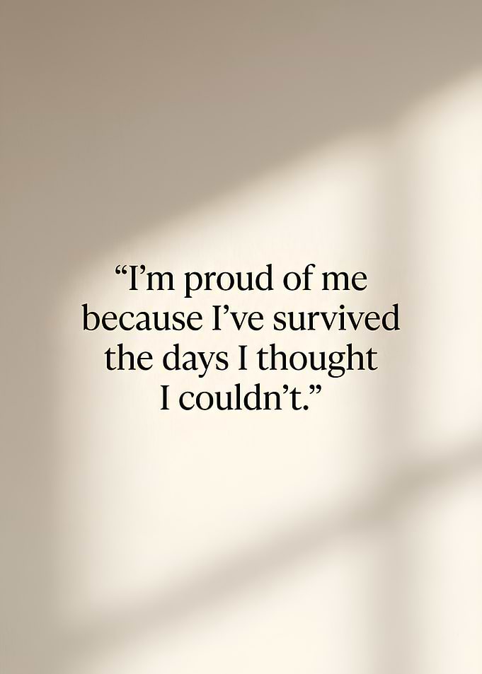 I’m Proud of Me Quote Minimalist Motivational Typography Wall Art