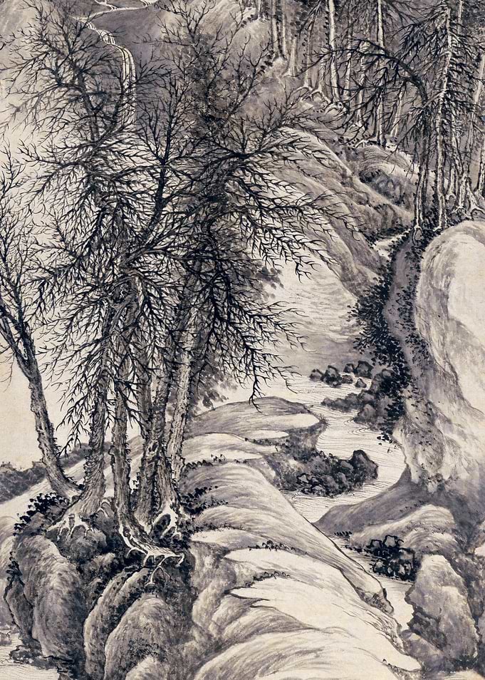 Chinese Mountains Landscape Painting Wang Hui