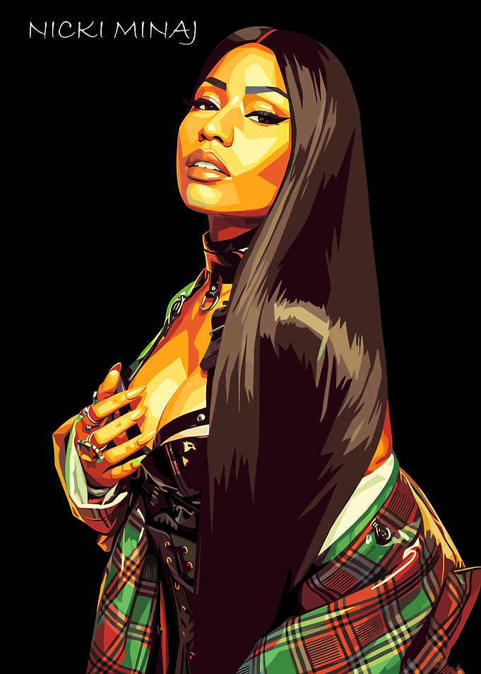 Nicki Minaj Digital Art Portrait