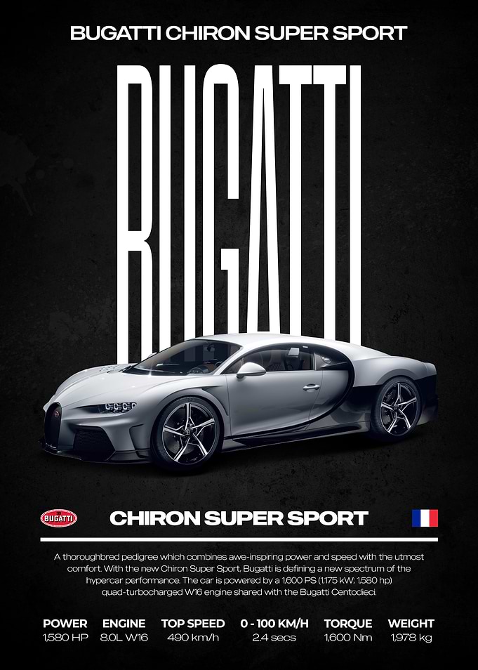 Bugatti Chiron Super Sport Poster