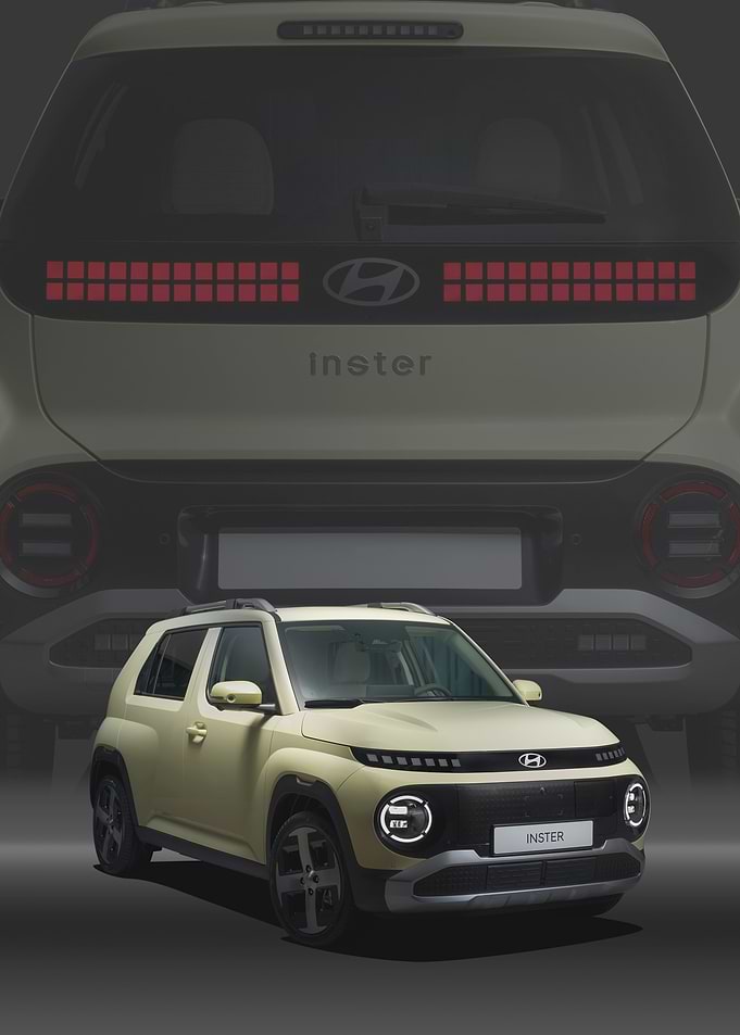 Hyundai Inster Electric Car Studio Shot