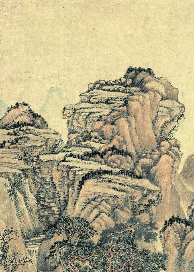 Chinese Mountains Landscape Painting Wang Hui