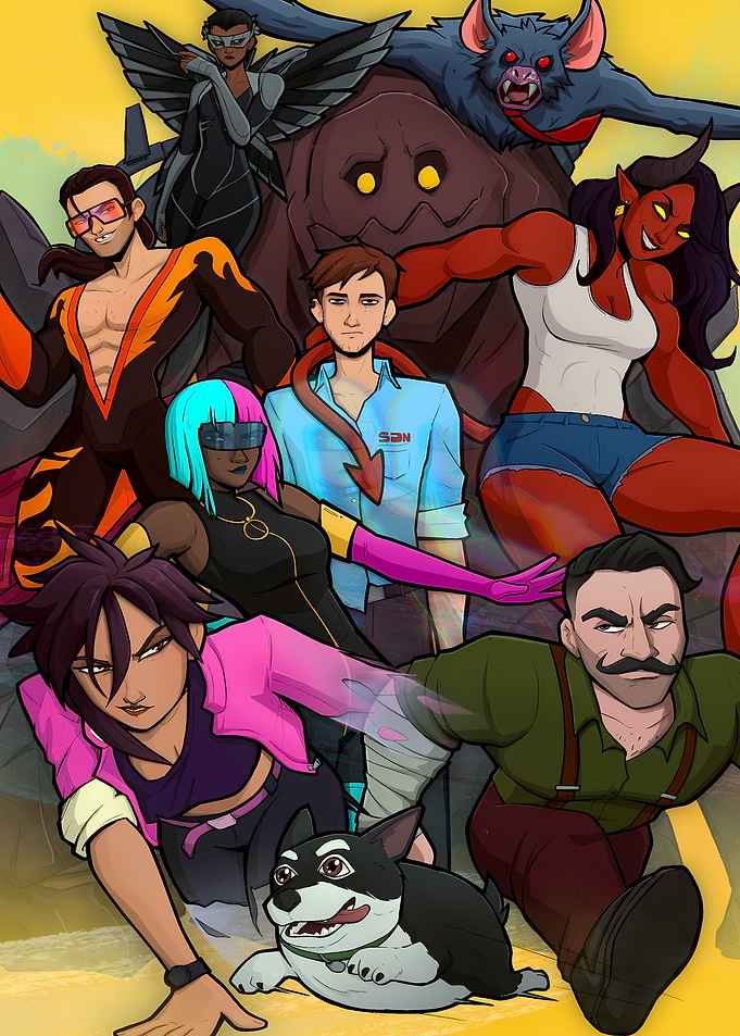 Diverse Group of Characters Illustration